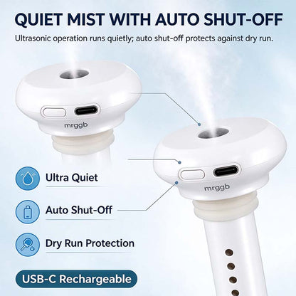 Mini USB Cool Mist Portable Donut Humidifier, Unlimited Water Tank Small Desktop Mist Maker 💧