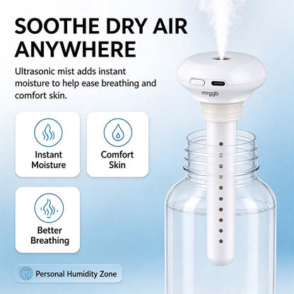 Mini USB Cool Mist Portable Donut Humidifier, Unlimited Water Tank Small Desktop Mist Maker 💧
