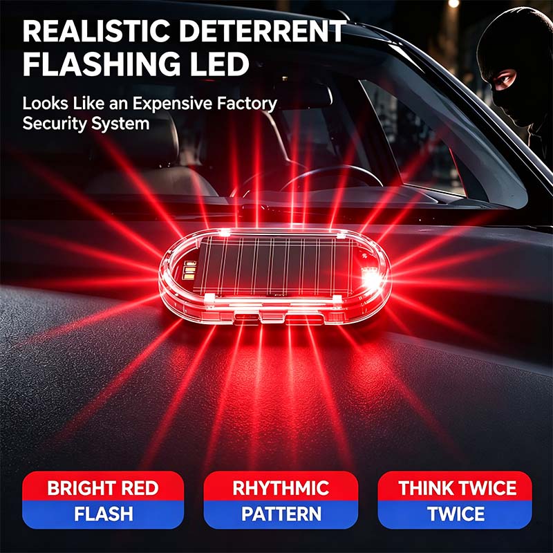 Realistic deterrent flashing LED for cars