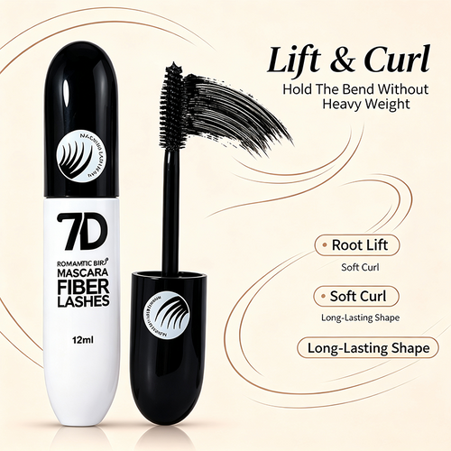 7D Silk Fiber Black Lengthening Mascara - Adult Beauty Makeup✨