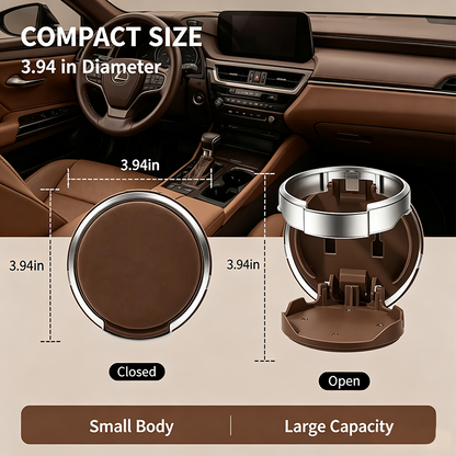 Universal Foldable Car Cup Holder with Hook, Space-Saving Vehicle Drink Holder for Bottles 🚗