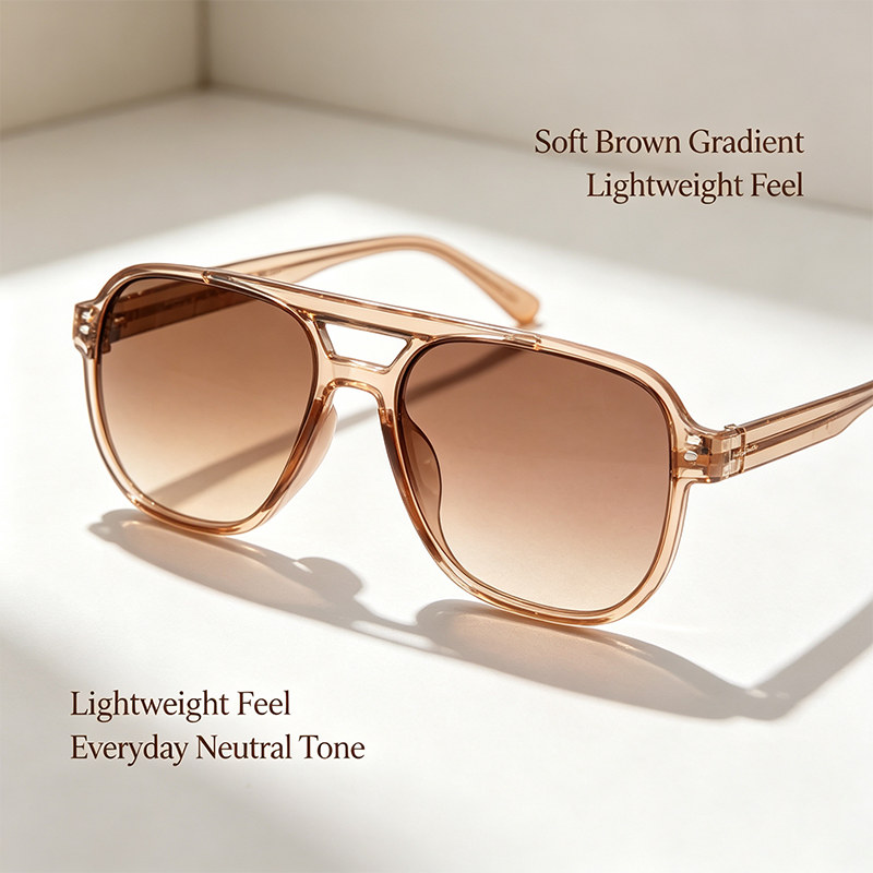 Women's 4/7-Pack Polarized Sunglasses Set - Y2K Unisex Double Bridge Aviator 🕶️