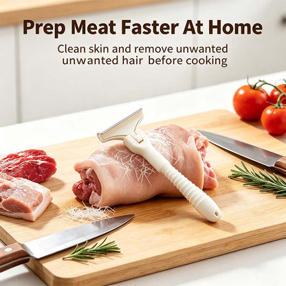 Handheld Fat Trimmer for Beef & Pork, Stainless Steel Meat Scraper🥩