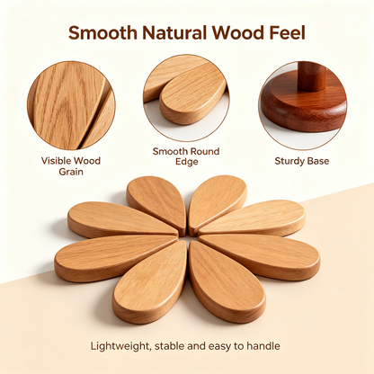 Wooden one tree coaster Solid wood home desktop decoration🎄