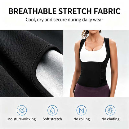 Women's Zip-Up Compression Shapewear Vest - Athletic Active Tops 🏋️‍♀️