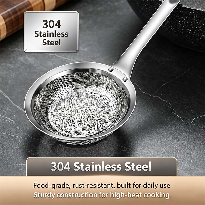 2-Piece Stainless Steel Fine Mesh Skimmer Spoons, Multi-Size Hot Pot Fat Skimmers 🍲