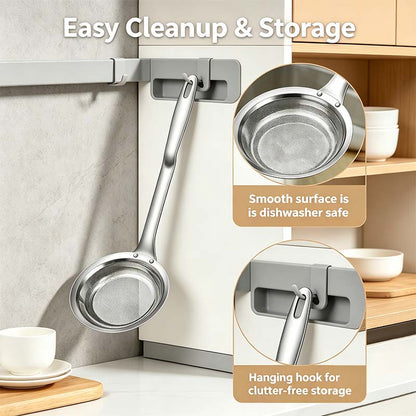 2-Piece Stainless Steel Fine Mesh Skimmer Spoons, Multi-Size Hot Pot Fat Skimmers 🍲