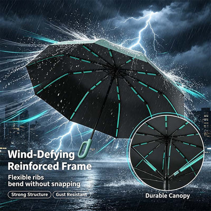 Automatic Folding Umbrella,Portable Rain Umbrella with Loop Buckle☂️