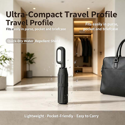 Automatic Folding Umbrella,Portable Rain Umbrella with Loop Buckle☂️