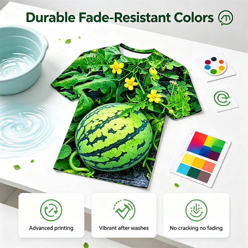 Funny Men's Watermelon Graphic T-Shirt, Fruit Print Summer Tee🍉