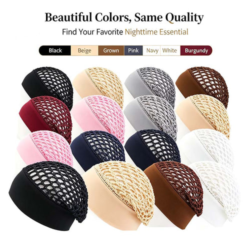 3-Piece Stretchy Wide-Edge Sleeping Cap Set, Soft Protection Bonnet for Nighttime Hair Care & Beauty💤