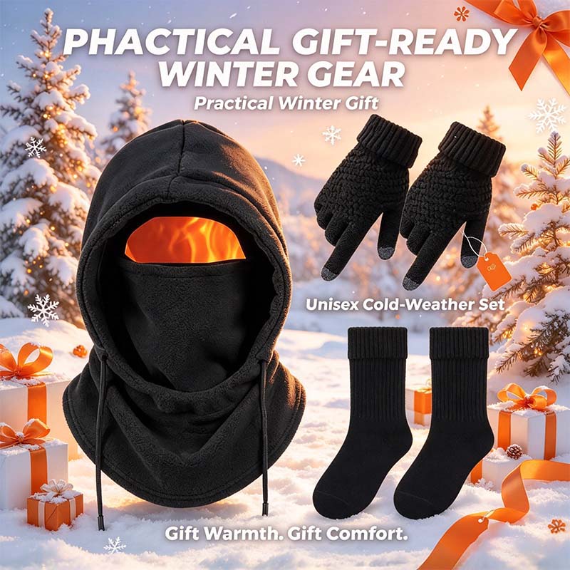 Unisex Adult 3-4 Piece Plain Winter Warm Multi-Pieces Outdoor Wear Set🧥