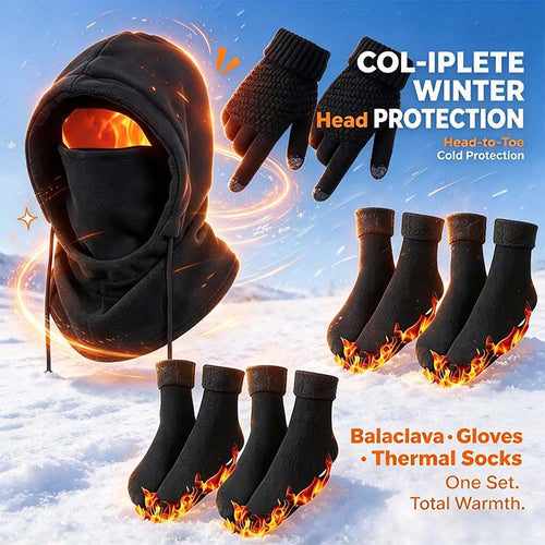 Unisex Adult 3-4 Piece Plain Winter Warm Multi-Pieces Outdoor Wear Set🧥