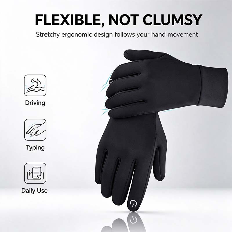 Winter Gloves Women Men Gloves Liners Thermal Warm Touch Screen 🧤