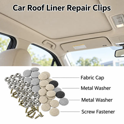 50 Pack Car Roof Headliner Repair Buttons, Fabric Covered Retainer Screws 🚗