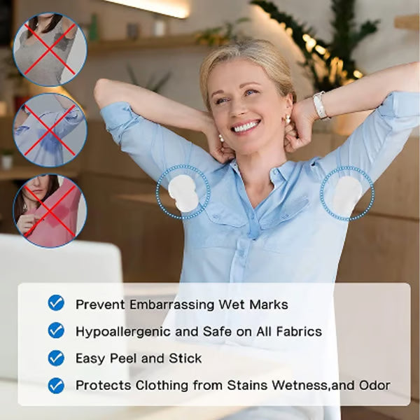 50 PCS Daily Travel Gym Invisible Armpit Sweat Patch🏃