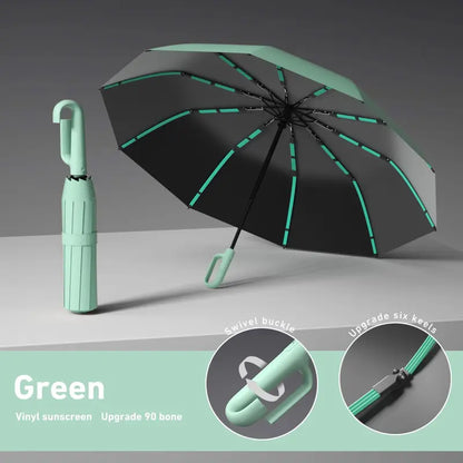 Automatic Folding Umbrella,Portable Rain Umbrella with Loop Buckle☂️