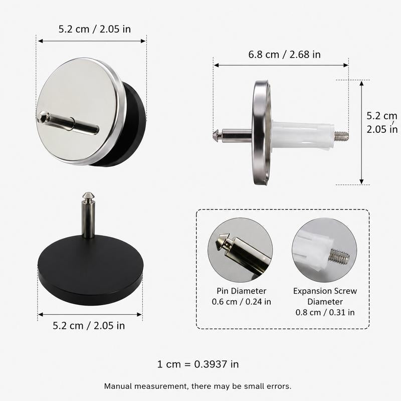 2 Counts, Universal Toilet Seat Expansion Screw Bolts, Thickened Stainless Steel🔩