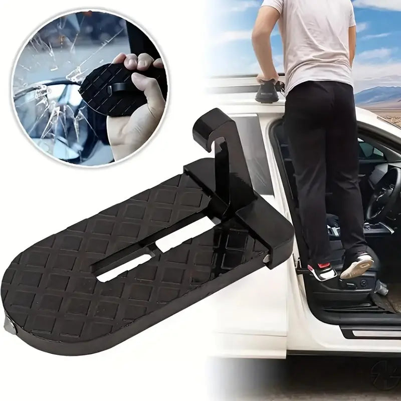 Car Door Step with Safety Hammer, Automotive Compact Anti-Slip Roof Latch Hook Ladder 🚙