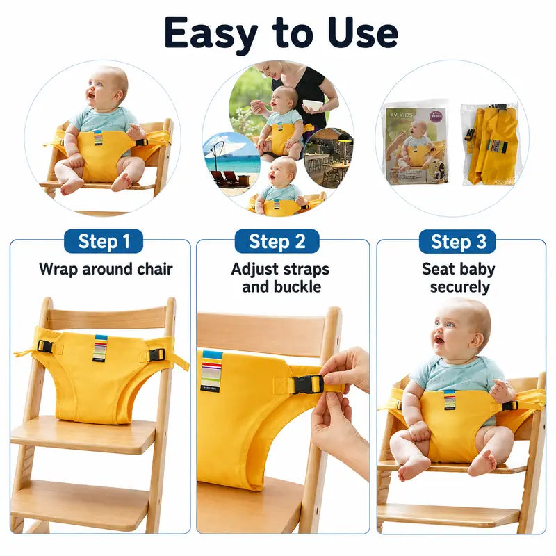 Harness Seat for High Chair Feeding Safety Seat with Strap, Booster Harness Belt Portable Dining Seat Strap🍼🪑