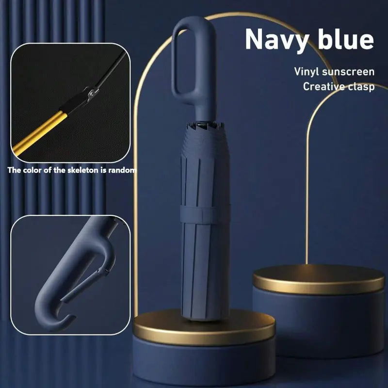 Automatic Folding Umbrella,Portable Rain Umbrella with Loop Buckle☂️