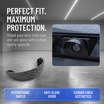 2PCS Car Reverse Camera Rain Cover, Anti‑Fog Waterproof Protection Hood, Carbon Fiber Texture🛡️