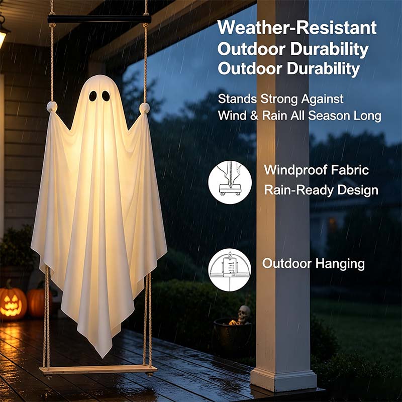 Halloween Decorations Outdoor Pre-Assembled Hanging Swing Ghost 🎃👻