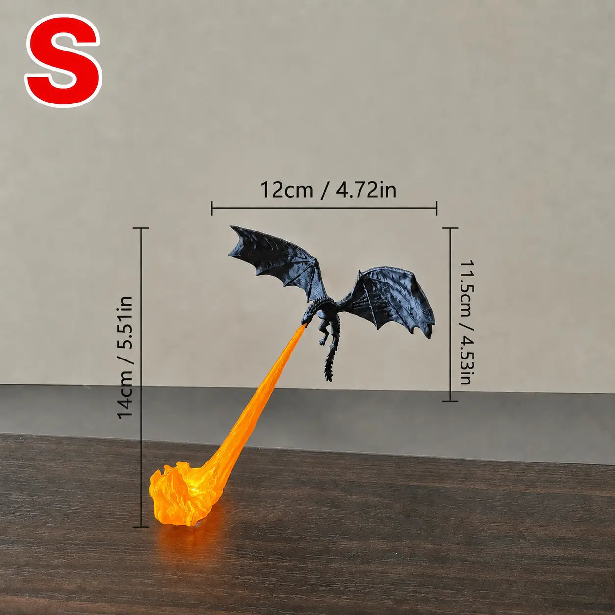 Dragon Flame Book Nook with Light | 3D Printed Mystical Dragon Bookshelf Decor🐉