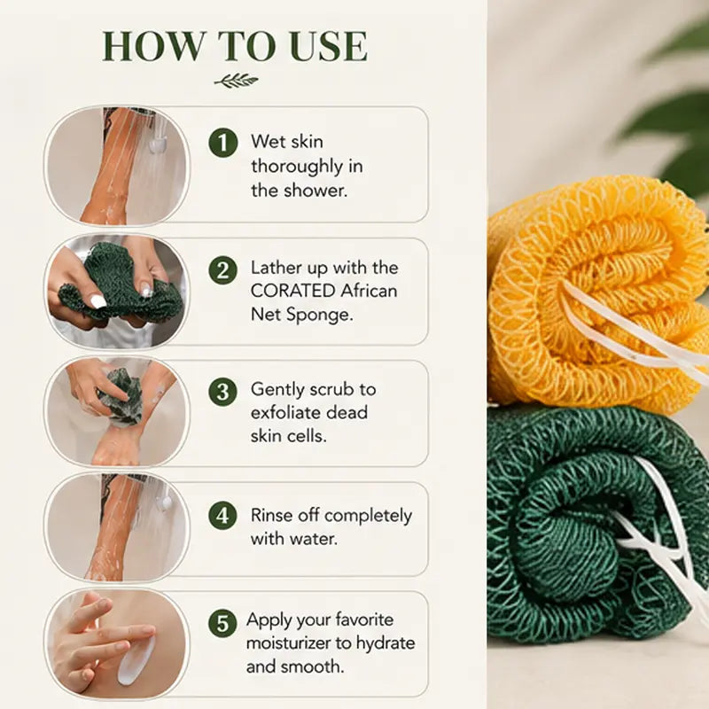 Authentic Exfoliating Net Bath Sponge🛁