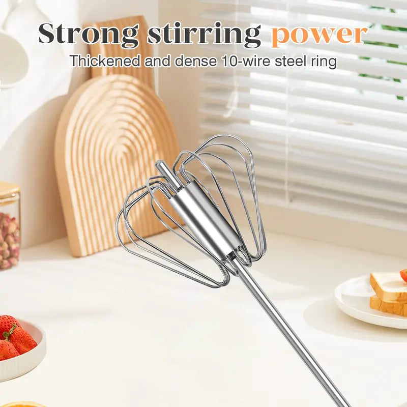 2 PCS Rustproof Hand Push Whisk For Baking & Daily Drinks✨