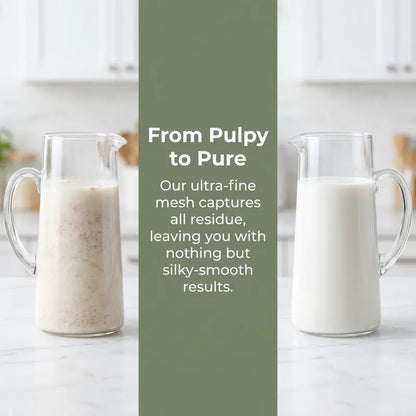 3Pcs Bowl-Shaped Nylon Nut Milk Bag, Reusable Strainer Bags 🥛