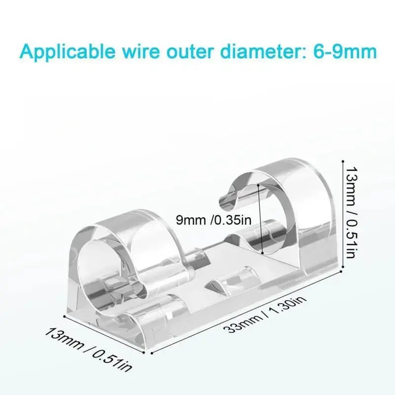 40Pcs Self-Adhesive Cable Clips, Space-Saving Wire Cord Organizer