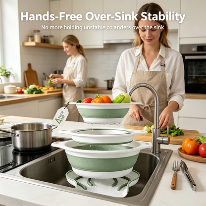 Colanders 3-Pack Sturdy Kitchen Strainer Set🥗