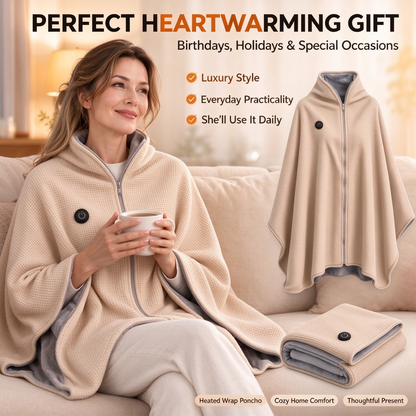 Plush Wearable Heated Wrap & Cordless Thermal Shawl 🧥🔥