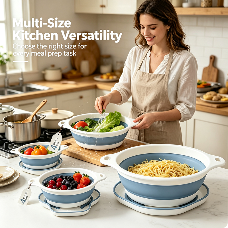 Colanders 3-Pack Sturdy Kitchen Strainer Set🥗