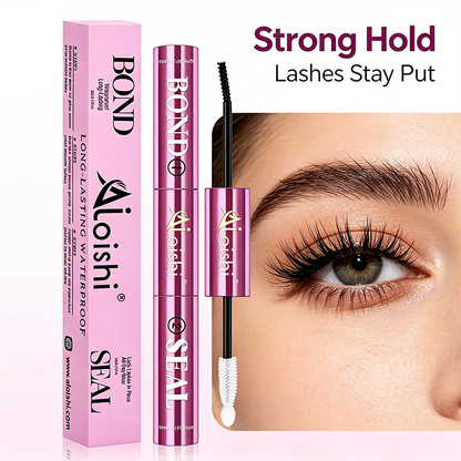 2 in 1 Bond & Seal Eyelash Adhesive, Black/White Waterproof Gentle Lightweight Strong Hold Glue🖤🤍