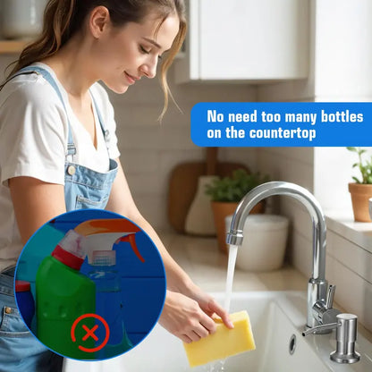 Soap Dispenser for Kitchen Sink Brushed Nickel Stainless Steel Countertop💧