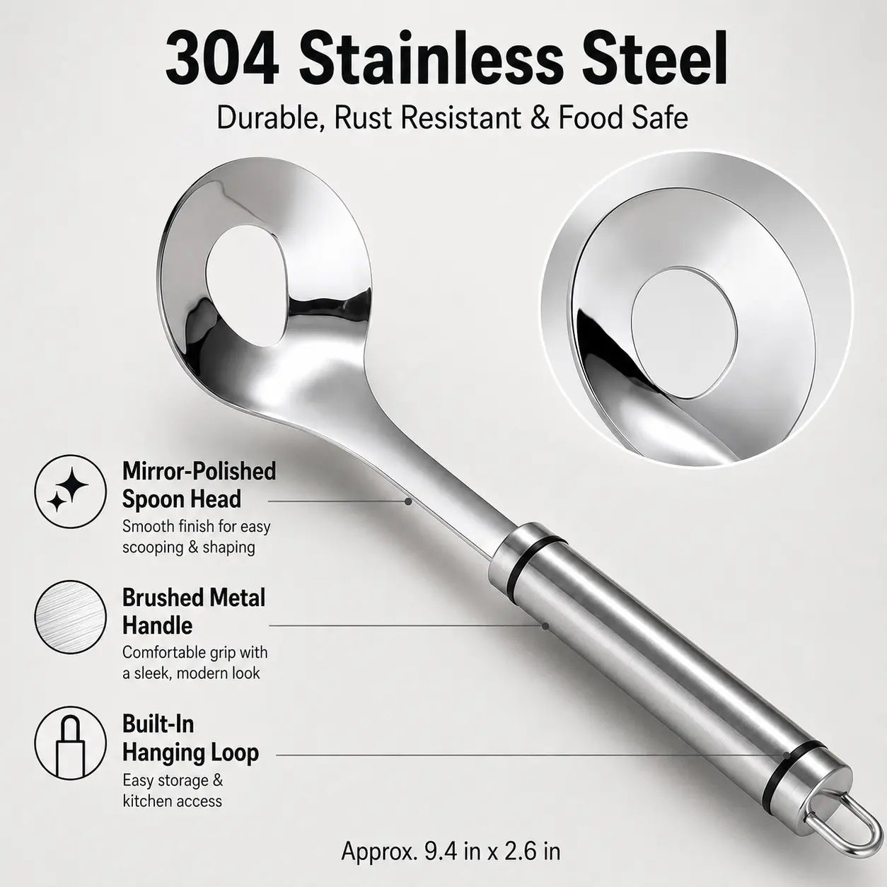 Stainless Steel Meatball Maker Spoon, Non‑Stick Meat Ball Extrusion Scoop 🍲