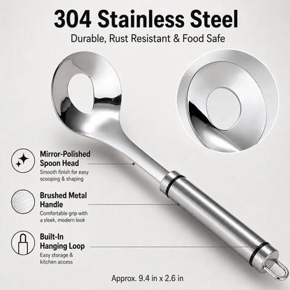 Stainless Steel Meatball Maker Spoon, Non‑Stick Meat Ball Extrusion Scoop 🍲