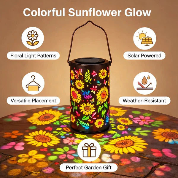 Solar Powered Sunflower Lantern, Colorful Glow Garden Decor🌻
