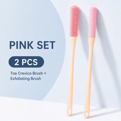 Long-Handle Silicone Soft Pedicure Tool, Shower Foot Cleaning Brush for Toe Gap Skin Cleansing🦶🚿