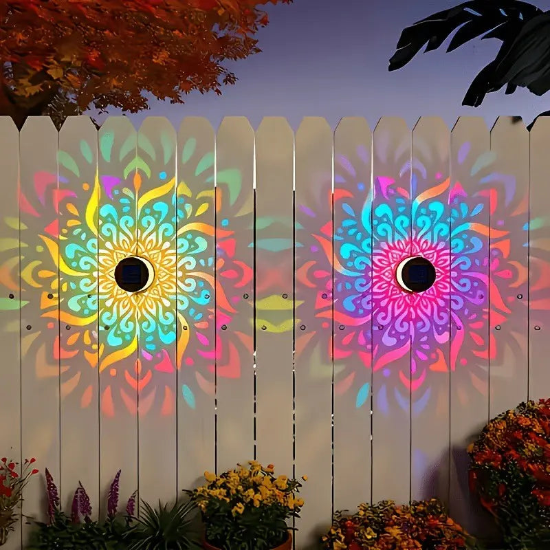 Solar Mandala Projector Wall Lights IP65 Waterproof Outdoor Decor Lamp☀️