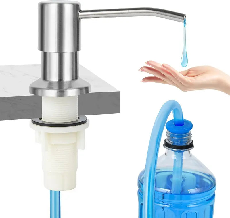 Soap Dispenser for Kitchen Sink Brushed Nickel Stainless Steel Countertop💧