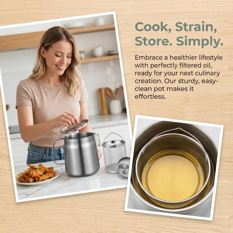 304 Stainless Steel Deep Fryer Pot Set π³