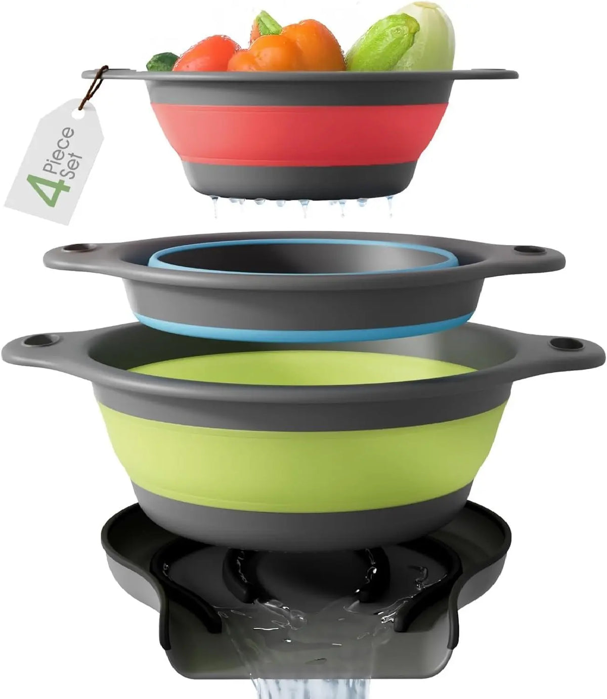 Colanders 3-Pack Sturdy Kitchen Strainer Set🥗