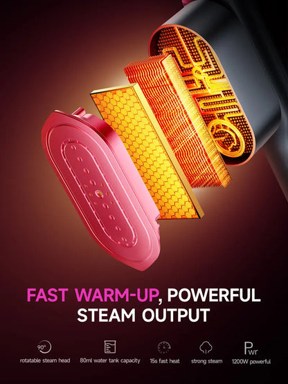 Garment Steamer for Clothes, Portable Travel Clothing Steamer Iron, 7 Mode with LED💨