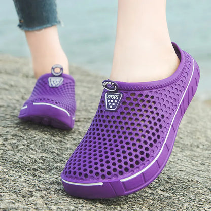 Unisex Quick-Dry Mesh Slip-On Mules,Women's and Men's Lightweight Non-Slip EVA Summer Footwear 🥿