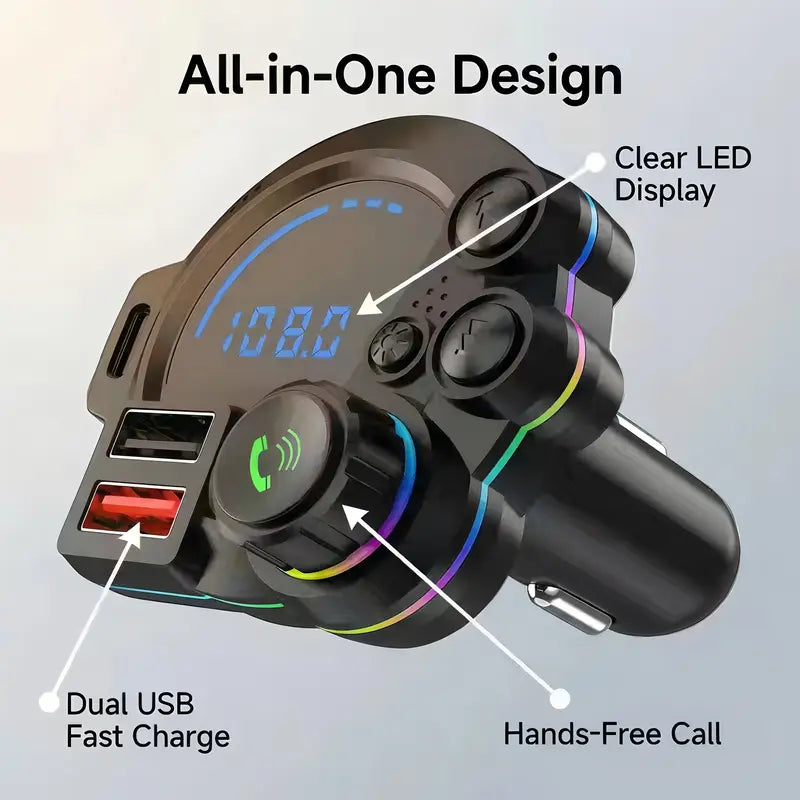 Father’s Day PD30W FM Bluetooth Car Charger RGB 🎁