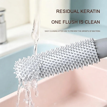 Long-Handle Silicone Soft Pedicure Tool, Shower Foot Cleaning Brush for Toe Gap Skin Cleansing🦶🚿