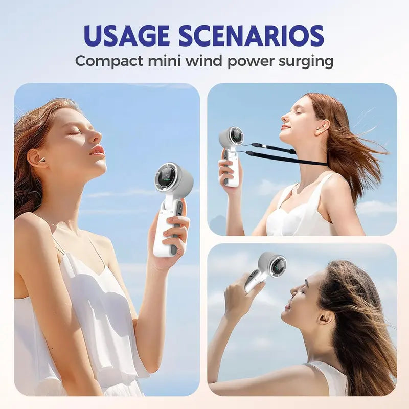 Portable 5-Speed Turbine Fan Rechargeable Handheld Cooler🌬️